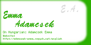 emma adamcsek business card